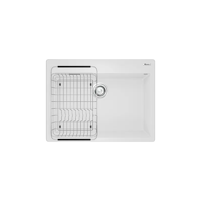 CHẬU RỬA BÁT KONOX RUVITA 680 WHITE SILVER
