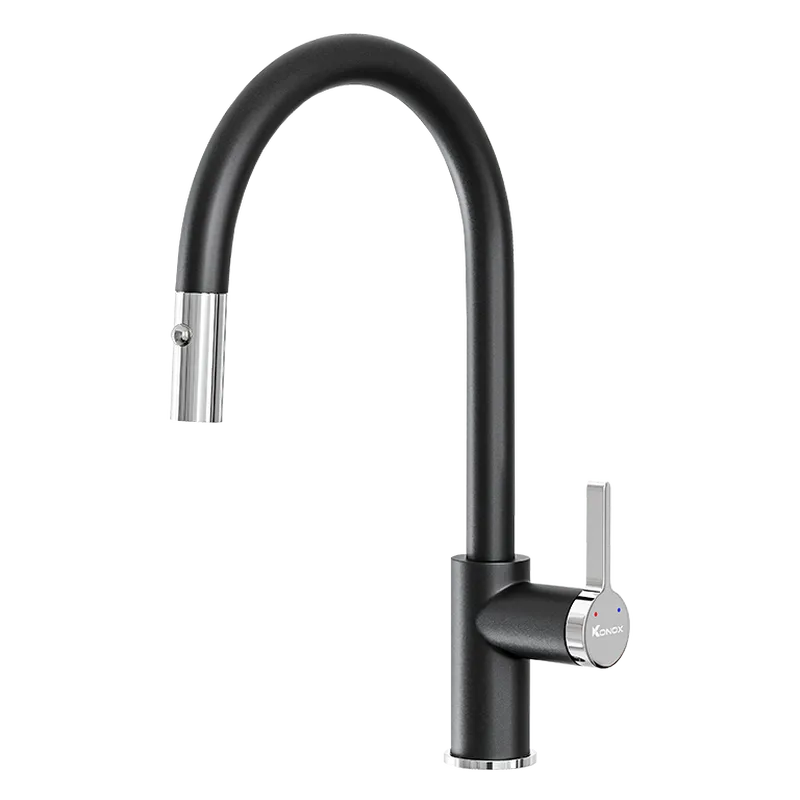 Vòi rửa bát dây rút Alto Black